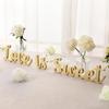 Hollow Love Sign Love Is Sweet Signs Letter Table Decor Wooden Love Is Sweet Sign for Dessert Table Freestanding Love Wood Sign Table Top for Wedding