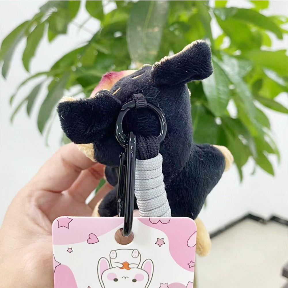 with Hat Bee Puppy Bag Pendant Cartoon Bee Dog Keyring 3D Bee Dog Doll Keychain  Car Accessories