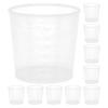 100 Pcs Disposable with Scale Liquid Measuring Cups White for Beaker Container Graduations