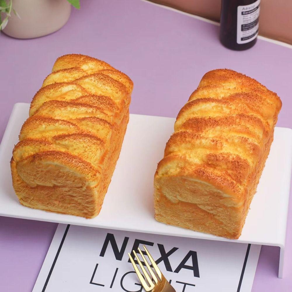 Prank Decoration Sensory Fidget Big Toast Simulated Simulated Bread Squishy Funny