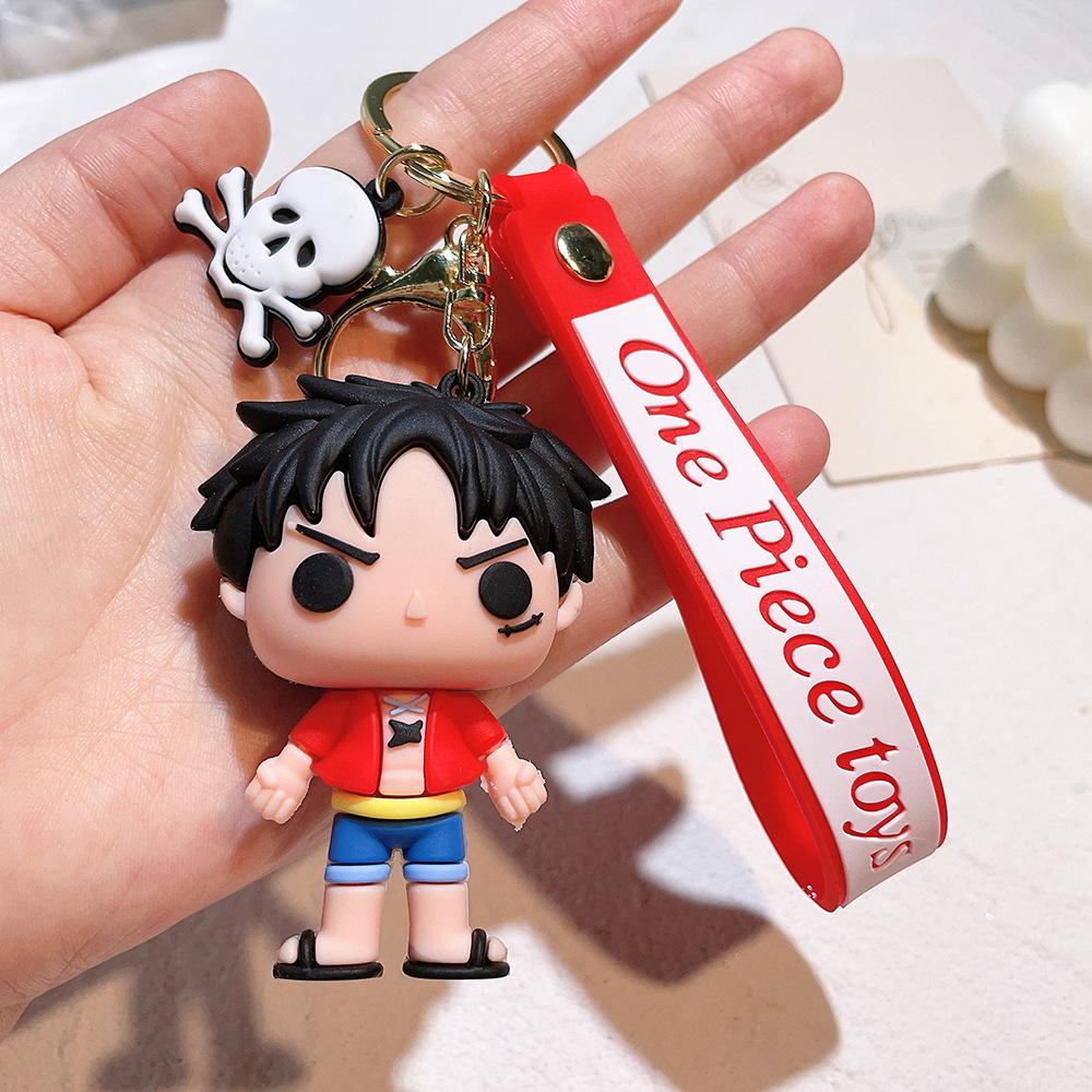 50Styles ONE PIECE Themed Keychain Cute Luffy, Roronoa Zoro, Silicone Toy Doll Key Chain Backpack Decor Small Gifts for Friend