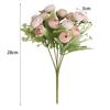 Искусственный цветок, привлекательный, устойчивый к выцветанию цветок из искусственного шелка, 15 головок, искусственный цветок розы, свадебные принадлежности для дома