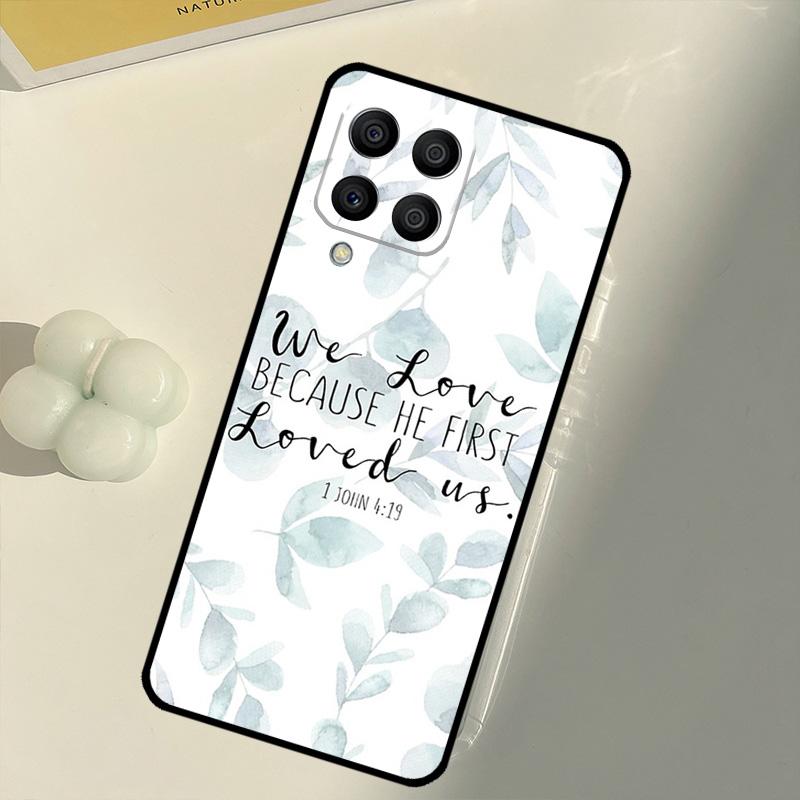 Библейский стих Христианская цитата Для Samsung Galaxy M16 M06 M12 M55 M15 M35 M14 M34 M54 M11 M21 M31 M13 M33 M53 M32 M52 Чехол