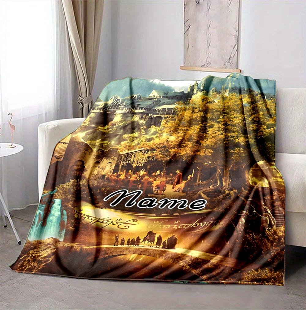 Custom Name Demon Flannel Blanket Throw Blanket Soft Warm Sofa Bed home Decor Unique Gift