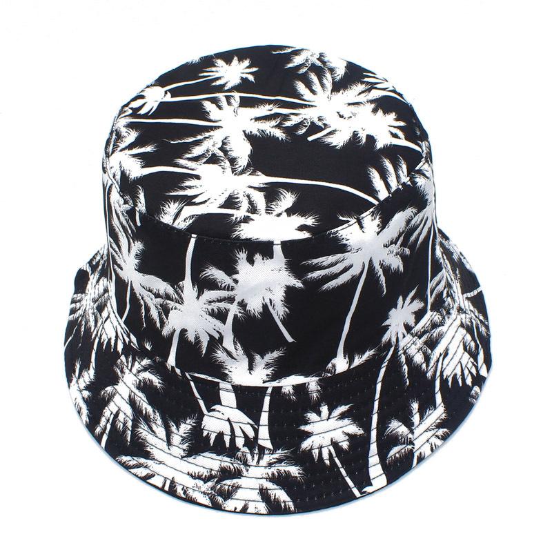 Двусторонняя шляпа рыбака из кокосовой пальмы Hawaii, мужская и женская повседневная шляпа с принтом для летних путешествий и защиты от солнца