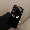Защитная Изысканная Высококачественная Чехол для Телефона 'Глаза Тьмы' Стеклянный Чехол для Телефона для Samsung Galaxy S26 S25 S24 S23 S22 S21 FE, Ultra, Plus