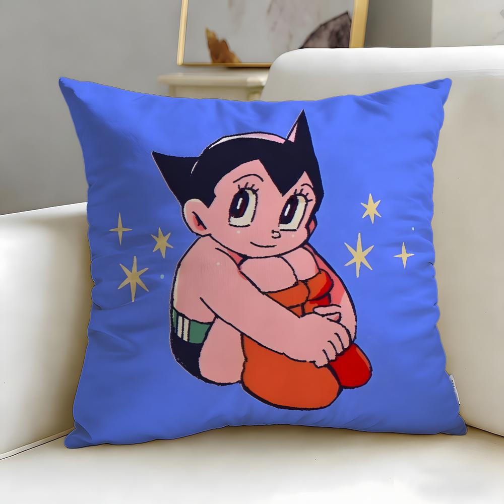 classic anime Astro Boy Cushion Cover Soft & Easy-Wash Pillow Case – Versatile for Couch, Bed, Travel and Office