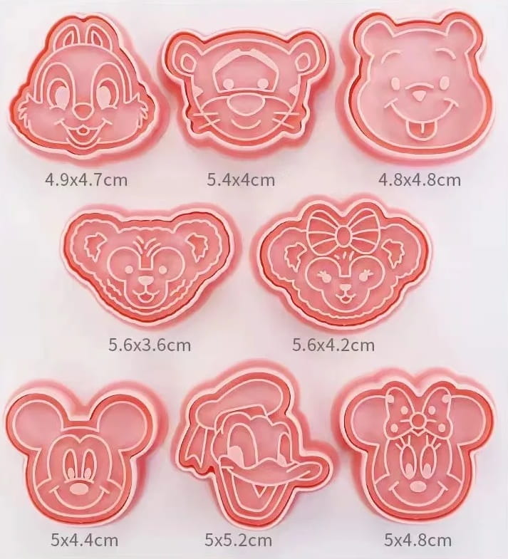 Disney Minnie Mickey Stamp Cutters 8 Pieces