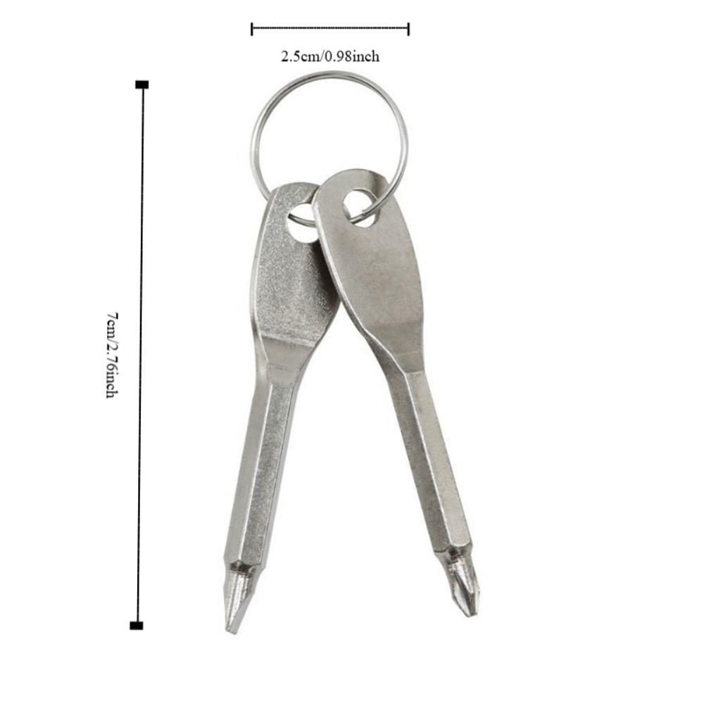 Durable Metal Keychain Tool Flat-Head Multi-Tool Tool Gadget Pocket Screwdriver Personal Tool