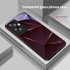 Геометрическая призма для Oppo A79 5G 58 78 74 60 4G Reno 11F Realme GT 6 11 Note 50 10 C55 X2 Закаленное стекло Черный чехол для телефона