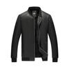 Crocodile Pattern Men's Leather Jacket Winter Leather Jacket Casual High-end Dad Wear Plus Velvet Leather Jacket