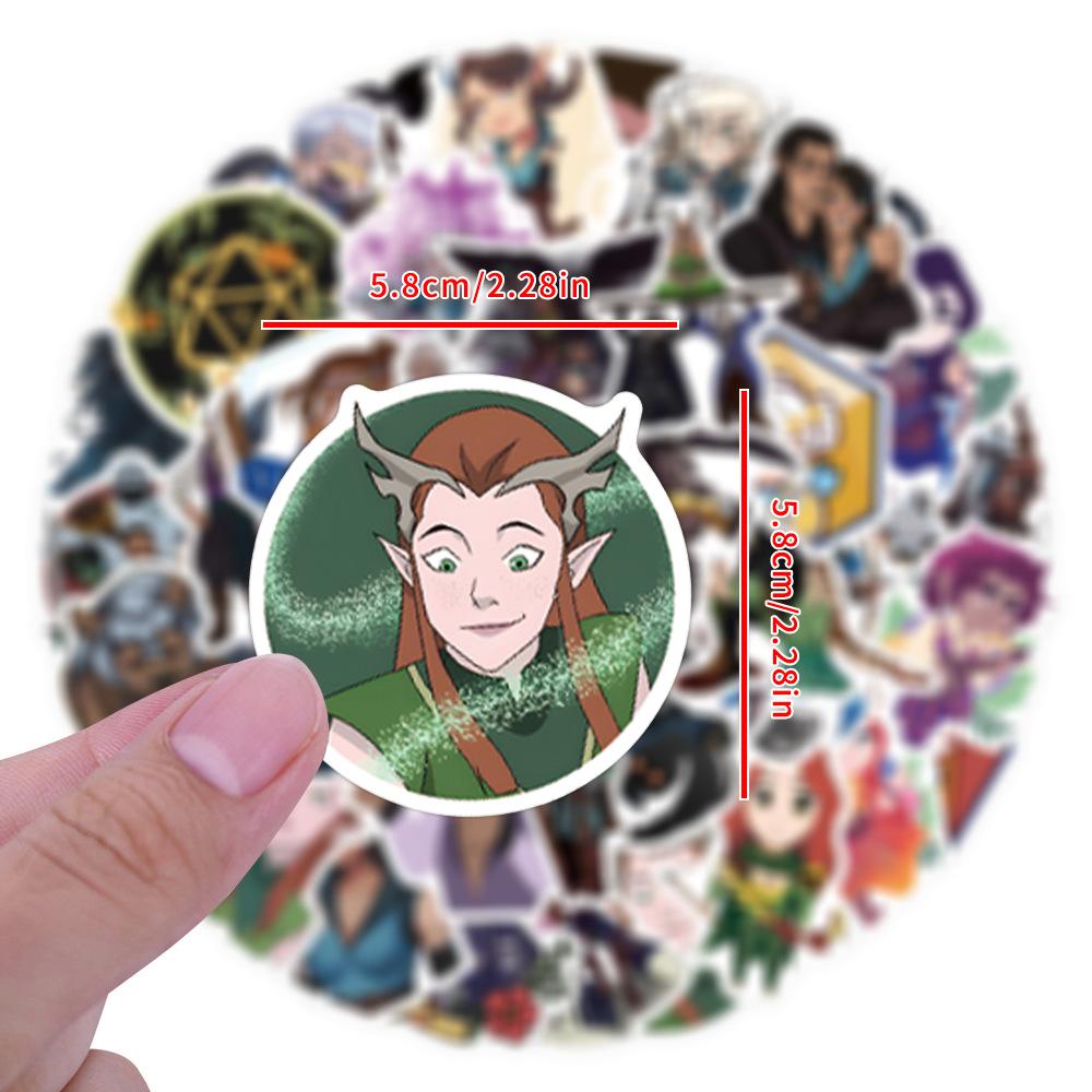 55 Vox Machina Film and Television Graffiti Stickers Decorative Scooter Notebook DIY Stickers