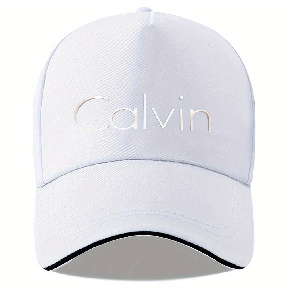 Кепка бейсболка с принтом Calvin Легкая Полиэстер Черная со Светлым Дизайном Дышащая и Машинная Стирка Идеальная