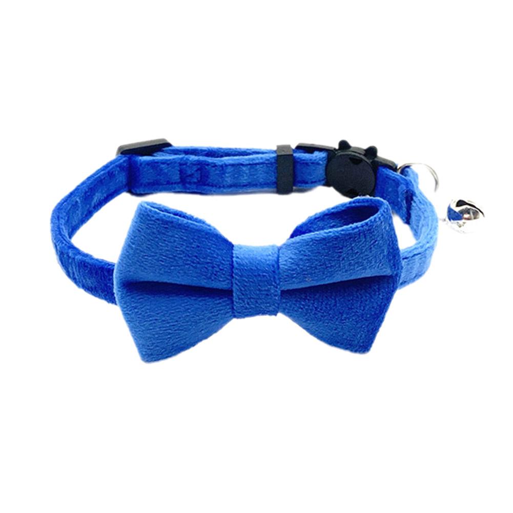 Tie Adjustable Buckle Suede Bow Collar Solid Color Bowknot Puppy Chihuahua Pets Safety Bow Accessories Bell Cats Collars Safety