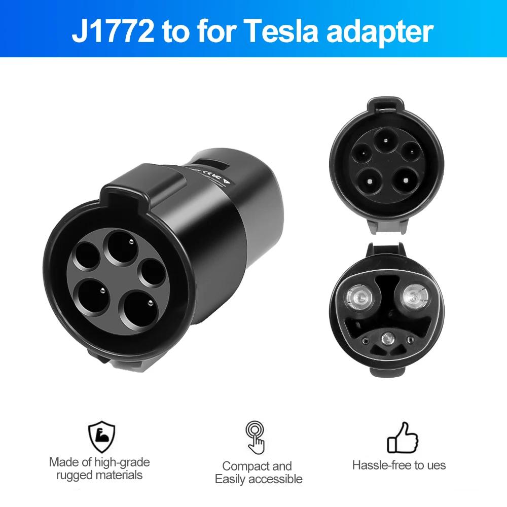 Адаптер для электромобиля Тип 1 J1772 к Зарядному устройству Tesla EV Адаптер Защелка Для Моделей 3 /S/Y/X Электромобилей Зарядные Преобразователи