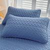 Padded Pillow Cover Quilted Waterproof Pillow Protector Heart Pattern Envelope Pillowcase Protection from Dust And Sweat for Home Bedroom School