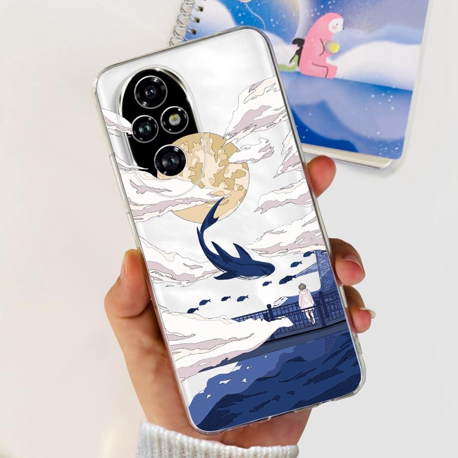 For Honor 200 Pro Case ELP-AN00 Fashion Painted Cover Clear Silicone Soft TPU Phone Cases For Honor 200 Lite Honor200 Pro Bumper