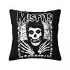 Наволочка Misfits Мягкая полиэстеровая наволочка Декор Череп Наволочка Чехол для подушки Дом Квадратный 40X40см