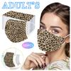 Трехслойная одноразовая пыленепроницаемая защитная маска с леопардовым принтом для взрослых