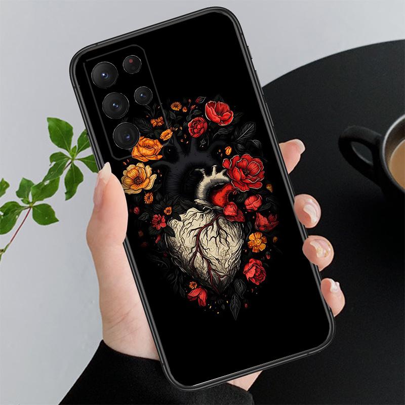 Heart Flower Art Phone Case For Samsung A52S A21S A33 A23 A13 A14 A32 A52 A53 A54 A51 A71 A15