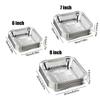 10Pcs Reusable Food Tin Foil Tray 6/7/8 Inch Air Fryer Tray Durable Aluminum Foil Box