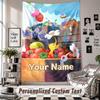 Custom Tapestry Wall Hanging, Pikmin Personalized Name Text Home Wall Decor