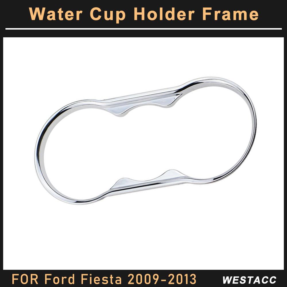 ABS автомобильная консоль держатель чашки с водой панель рамка отделка для Ford Fiesta MK7 2009 2010 2011 2012 2013 декоративная наклейка
