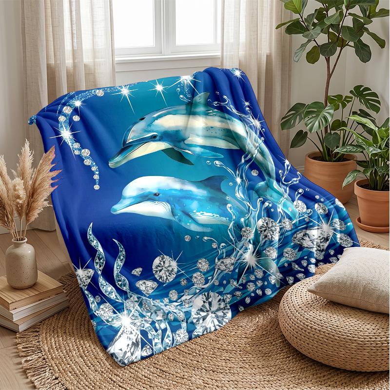 Jeweled Bow and Flowers 1 Theme blanket Lightweight Warm Flannel Blanket Decorative Throw Blanket for Home Decoration