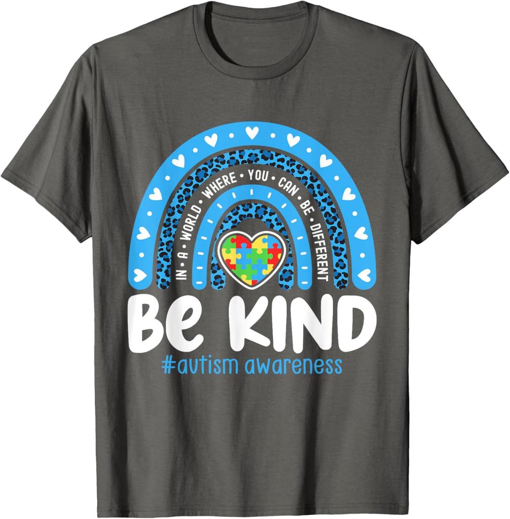 Rainbow In April Ribbon Cute Present Autism Awareness Unisex T-Shirt