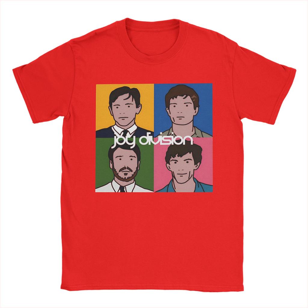 Футболки Joy Division Мужские Женские из Чистого Хлопка Хипстерские Футболки Круглый Вырез Панк-Рок Готические Футболки Топы с Коротким Рукавом Большие Размеры