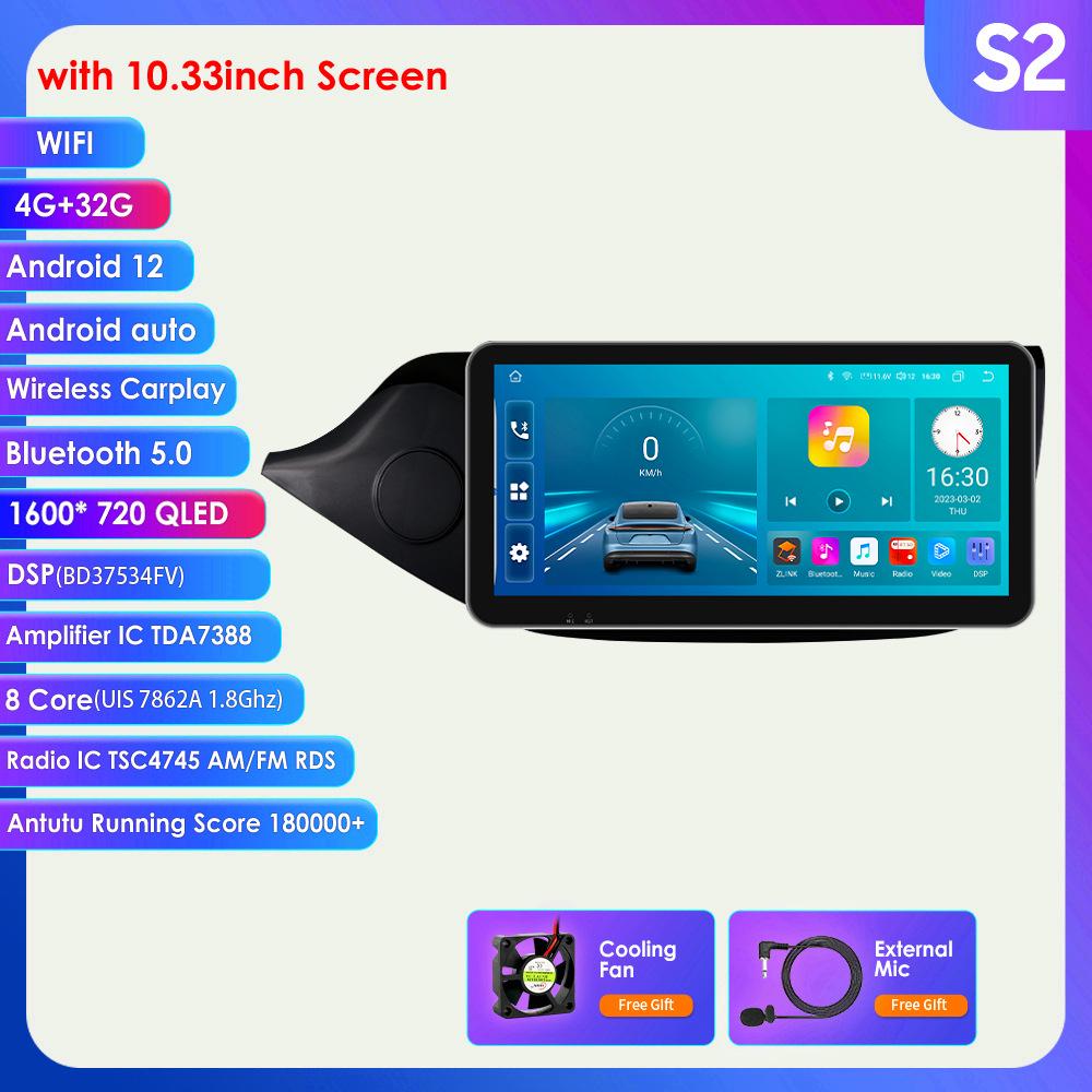 10,33-дюймовая Android-система навигации с GPS, Bluetooth и беспроводным CarPlay для Kia CEED 2012-2016 гг.