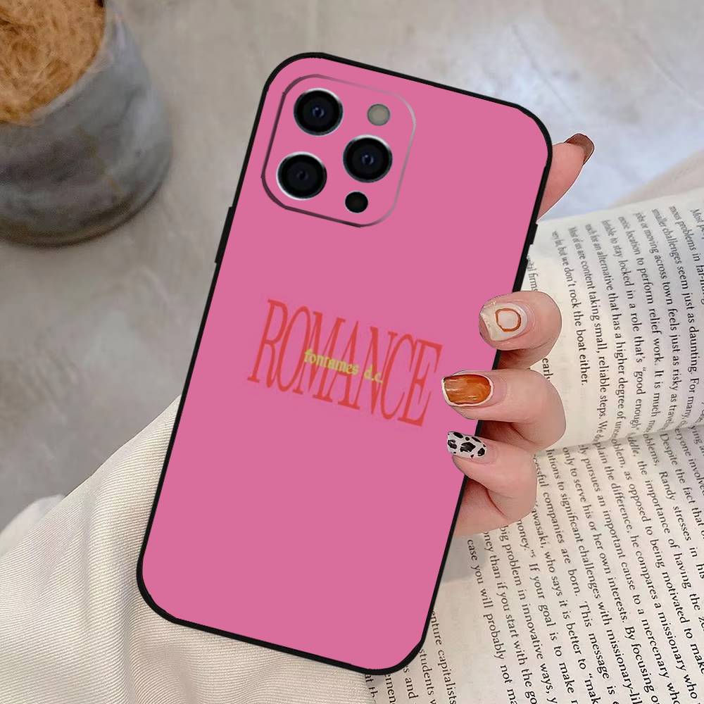 Fontaines -DC Чехол для телефона с романтическим дизайном для iPhone 17,16,15,14,13,12,11 Plus,Pro Max,XS,Мягкий силиконовый черный чехол