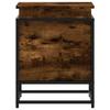 Storage Box with Lid Smoked Oak Finish 40 x 40 x 51.5 cm