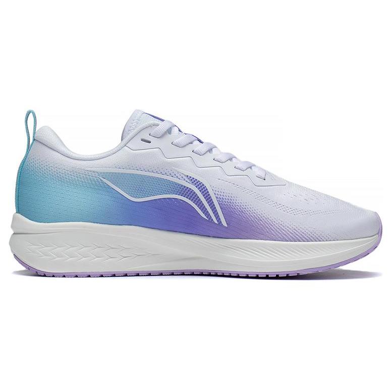 Li Ning Red Hare 6 Нескользящие, износостойкие, дышащие низкие кроссовки для бега Женские Бело-сине-фиолетовые ARMT016-7
