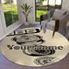 Bbs Gear Logo Custom Name Round Area Rug Carpet Rug For Living Room Bedroom Sofa Playroom Decor Nonslip Floor Mat
