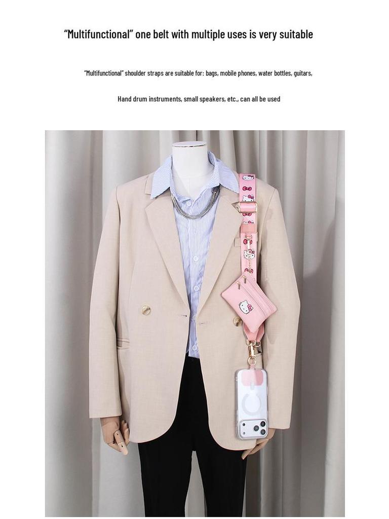 Съемный ремешок на запястье и плечо для мобильного телефона, регулируемый ремешок через плечо и небольшая сумка.