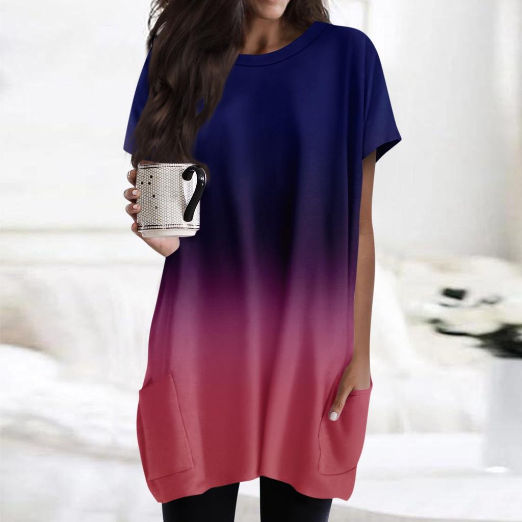 Женская футболка с круглым вырезом, короткими рукавами и карманным принтом, топы стандартной посадки