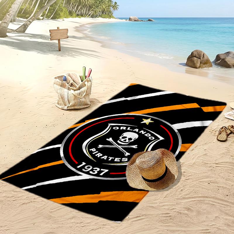 Orlando Pirates Printed Quick Dry Beach Towel Super Absorbent Soft Lightweight Bath Towel for Pool Summer Travel