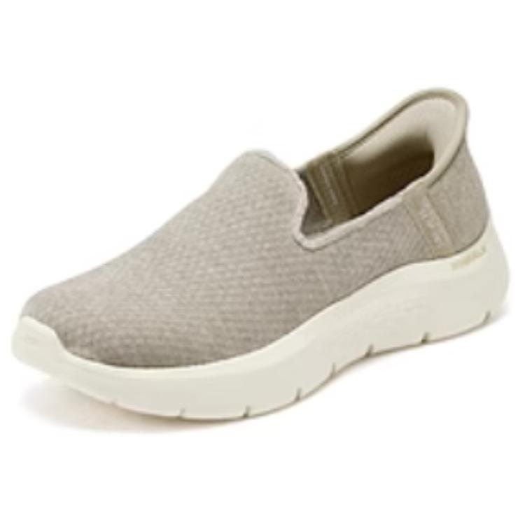 Skechers Go Walk Удобные Легкие Дышащие Упругие Низкие Повседневные Кроссовки Женские Серый Коричневый 124849-TPE