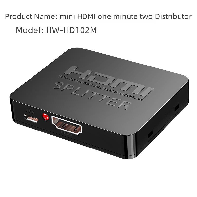 4K Мини HDMI-сплиттер: Один вход на два выхода для дублирования HD-видео