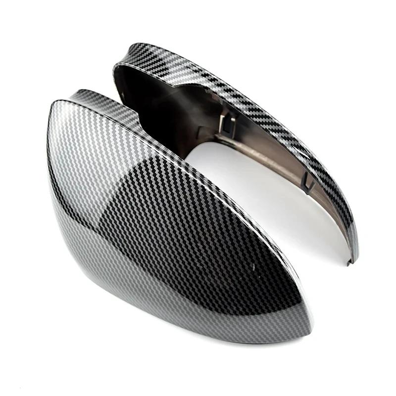 For Volkswagen VW Golf 8 MK8 2020-2025 Car Replacement Rearview Side Mirror Cover Wing Cap Exterior Door Case Trim Carbon Style