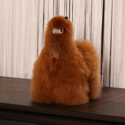 Плюшевая игрушка альпака INJOI, Пушистая и милая, Ручной работы из редкой натуральной шерсти альпаки, Идеально подходит для юбилеев и особых случаев, в качестве подарка (30см,
