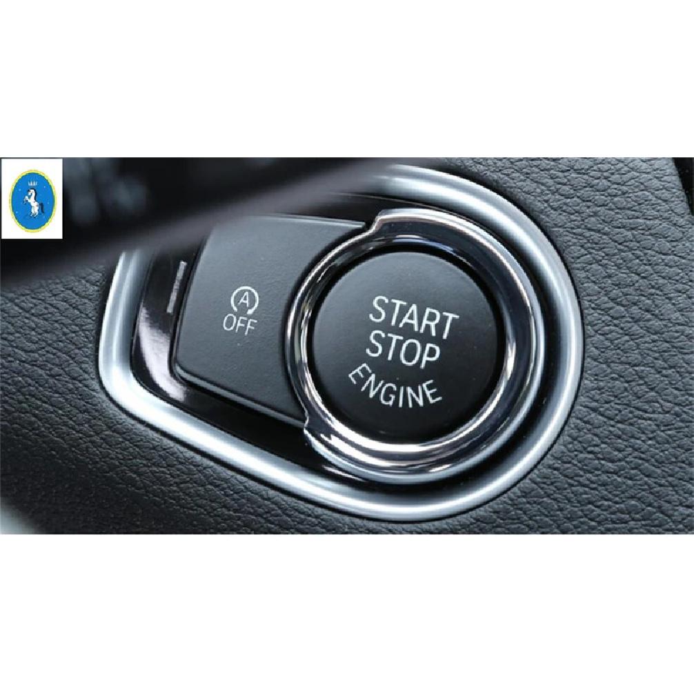 ABS Car Engine Start Stop Push Button Keyless Hole Switch Decor Ring Interior Accessories Cover Trim For BMW X1 F48 2016 -