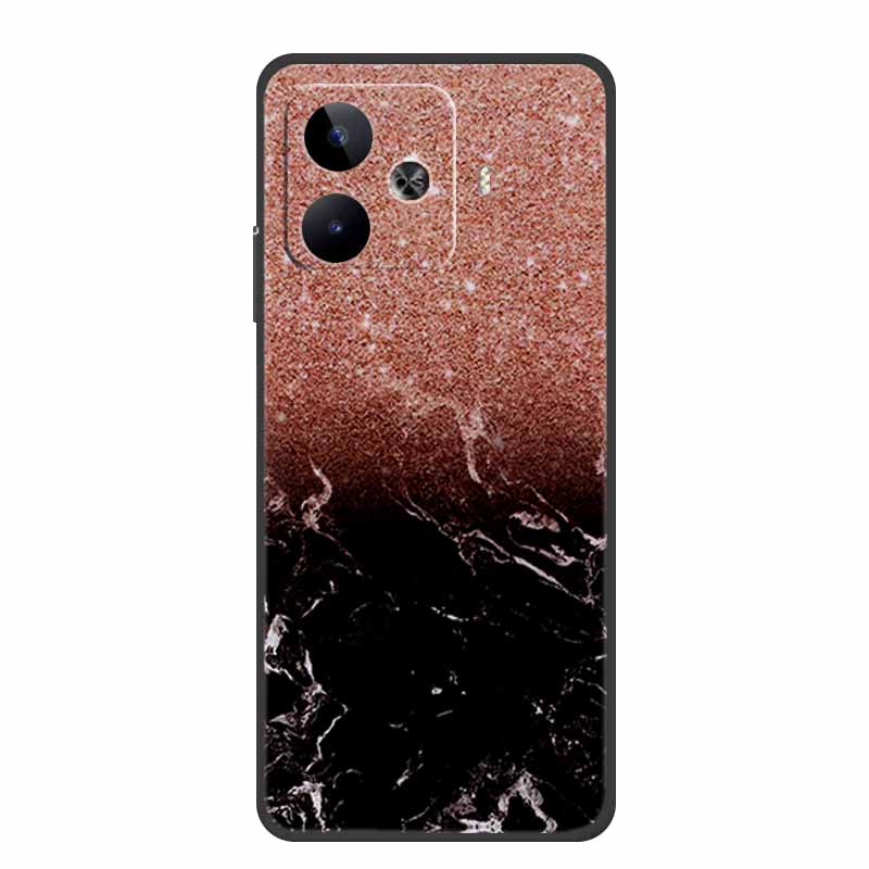 Чехол для vivo iQOO Z9 Turbo Мраморный ТПУ Мягкий Силиконовый Задний Чехол Для iQOOZ9 Turbo V2352A Чехлы Для Телефона Ударопрочный Слюдяной Окрашенный Capa