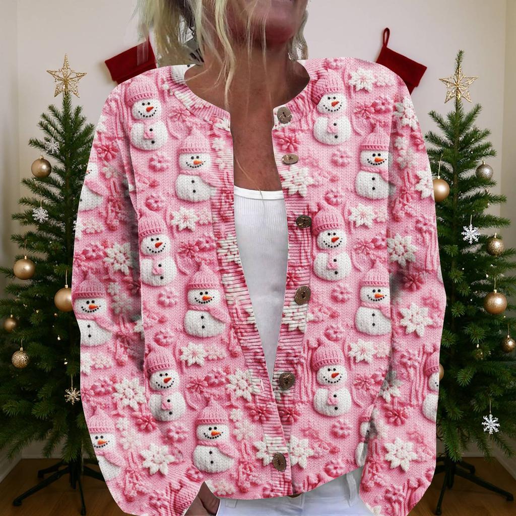 Women'S Christmas Sweater Cute Fun Christmas Sweater Fall And Winter Long Sleeve Knitted Sweater