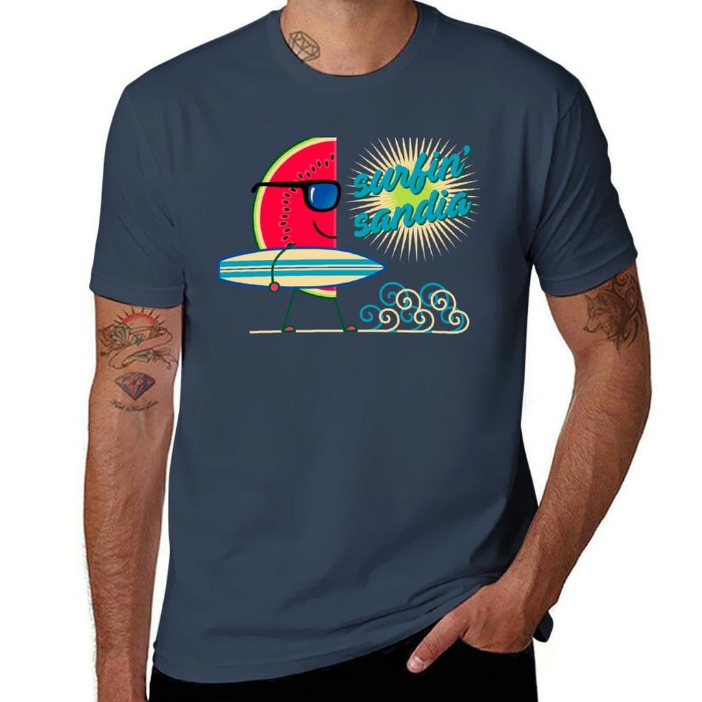 Surfin Sandia Tshirt Large Size Casual Short Sleeve Top