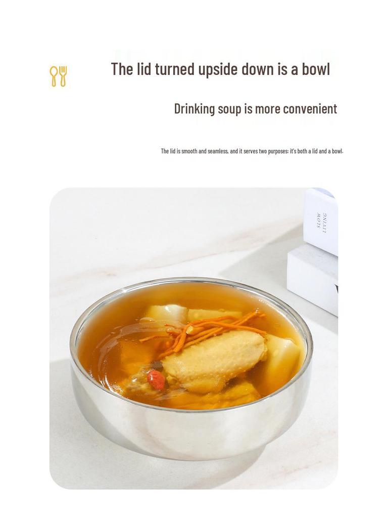 Многослойный изолированный ланч-бокс бенто из нержавеющей стали