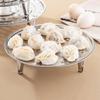 Stainless Steel Round Steamer Rack with Detachable V-Shaped Stand for Steamer Cooking Stackable Vegetables Dumplings Fish Seafood Versatile