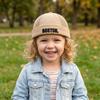 Letter Embroidered Children Melon Beanie Cotton Landlord Cap Baby Brimless Hat  Summer