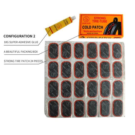 1 Set Rubber Tire Patches Glue Lightweight Portable Strong Sticky Tire Patch Repair